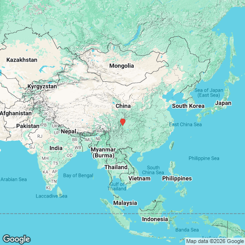 specimens map of Gigaunio sichuanensis specimens map of Gigaunio sichuanensis