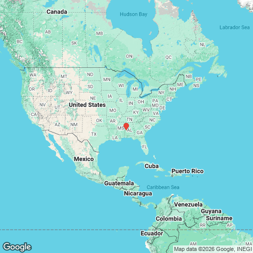 specimens map of Toxolasma granulatum