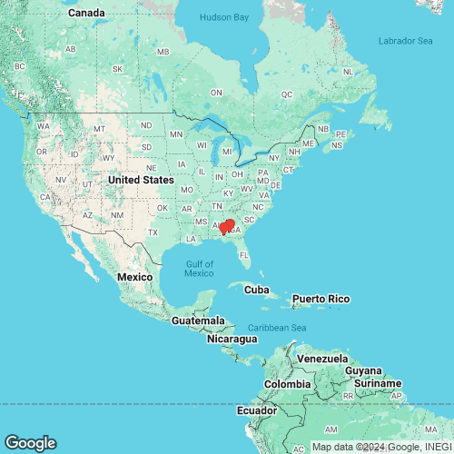 specimens map of Medionidus penicillatus