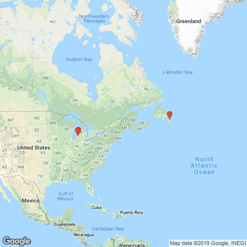 specimens map of Pyganodon fragilis