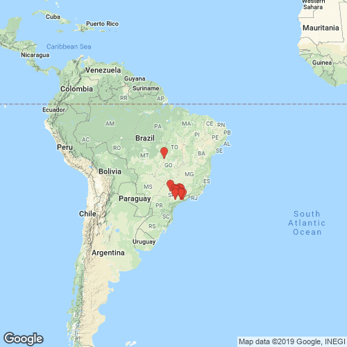 specimens map of Diplodon paulistus