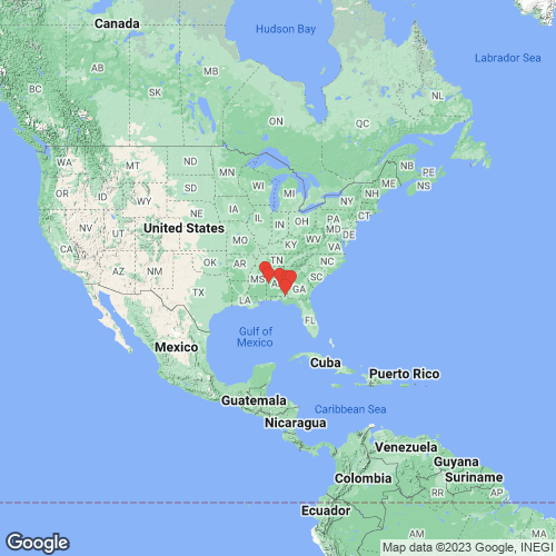 specimens map of Strophitus radiatus